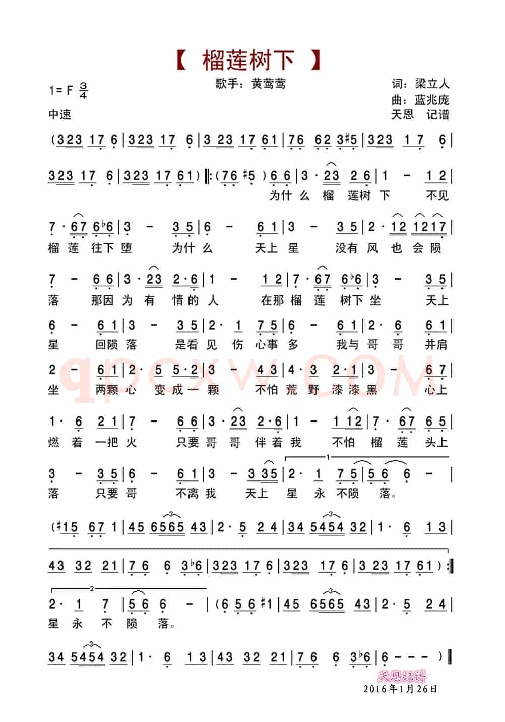 榴莲树下