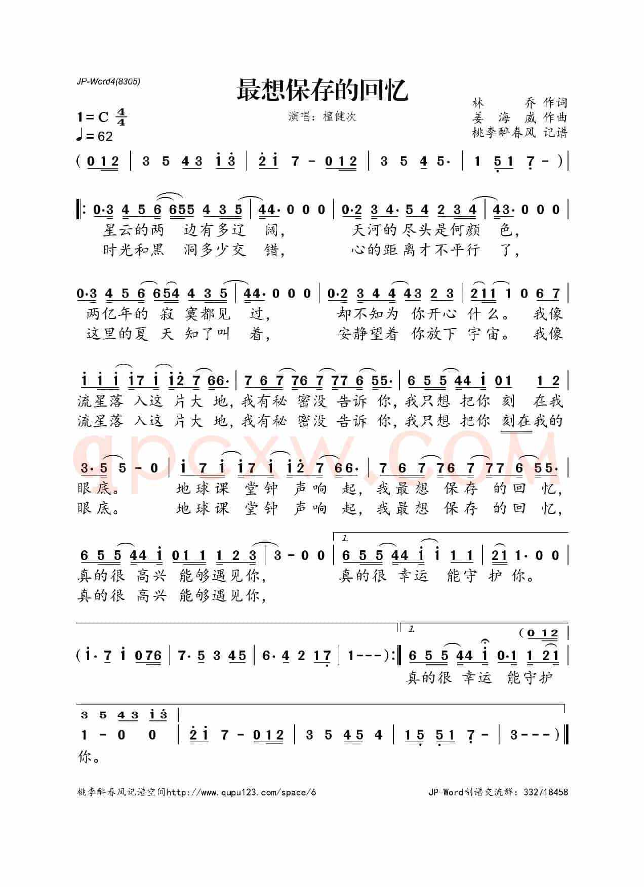 最想保存的回忆(网剧《同学两亿岁》人物曲)