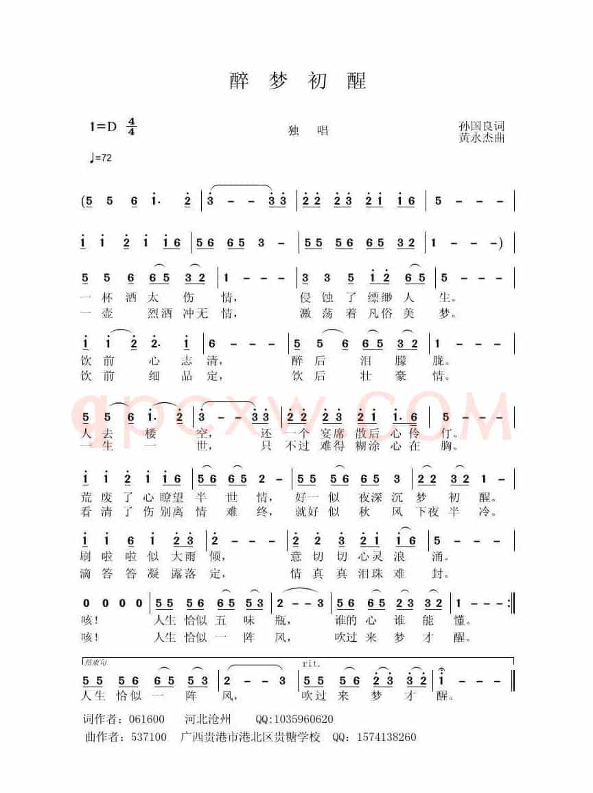 醉梦初醒