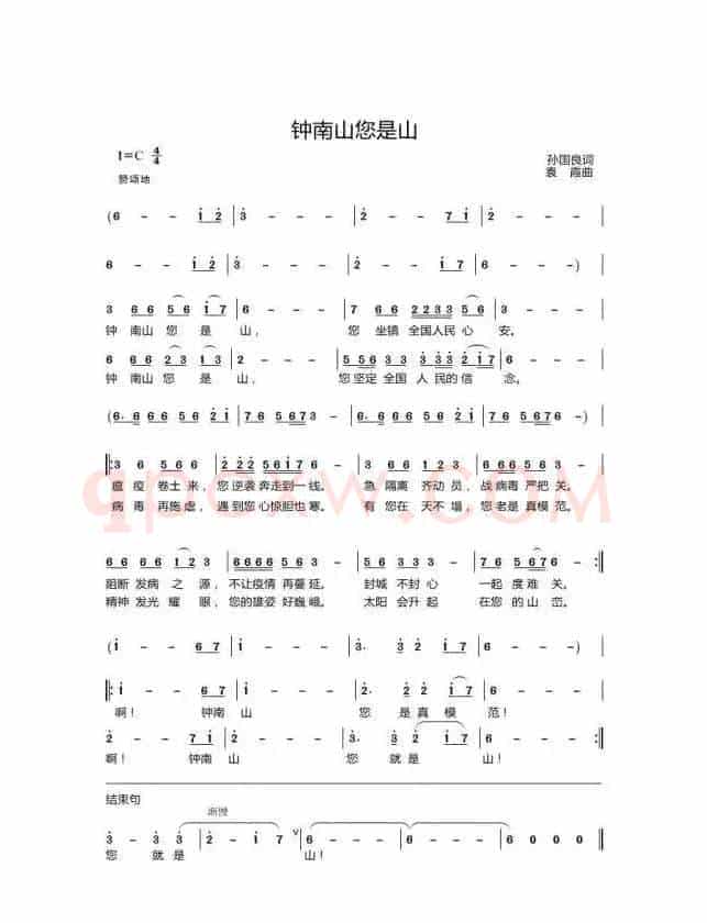钟南山你是山（袁霞版）