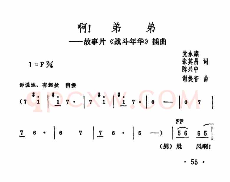 啊！弟弟（电影《战斗年华》插曲）