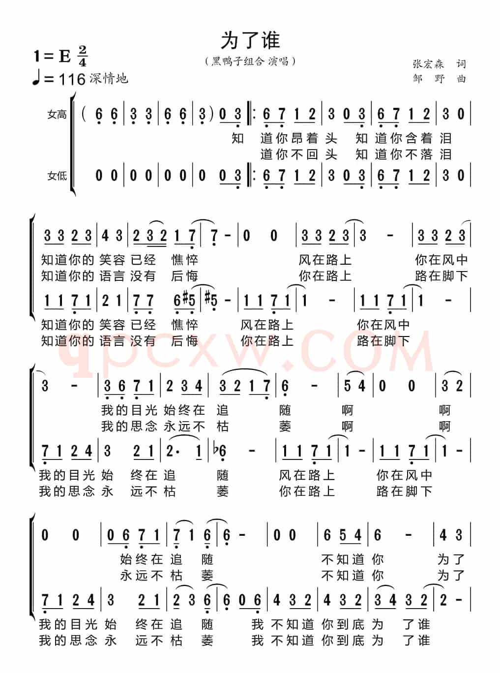 为了谁（黑鸭子组合）