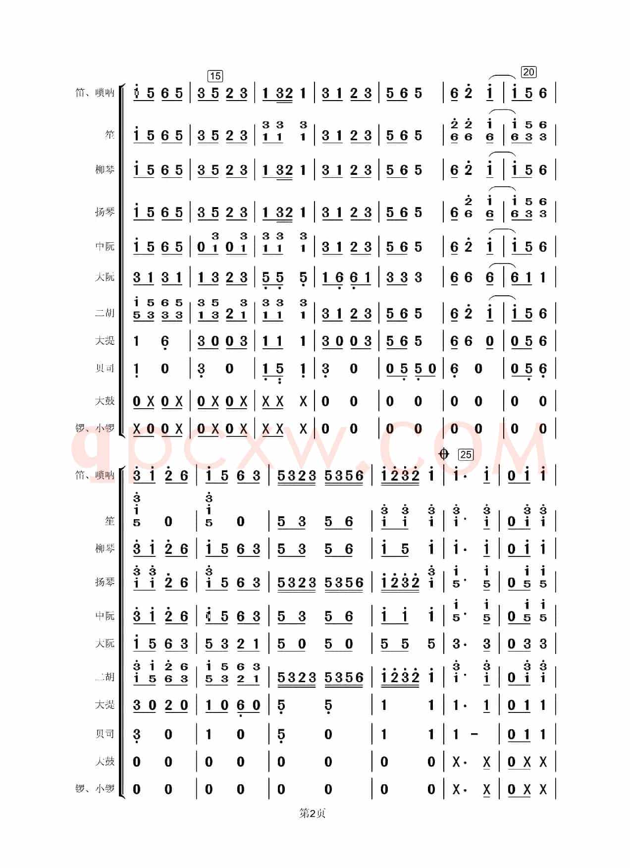 载歌载舞（民乐合奏总谱）