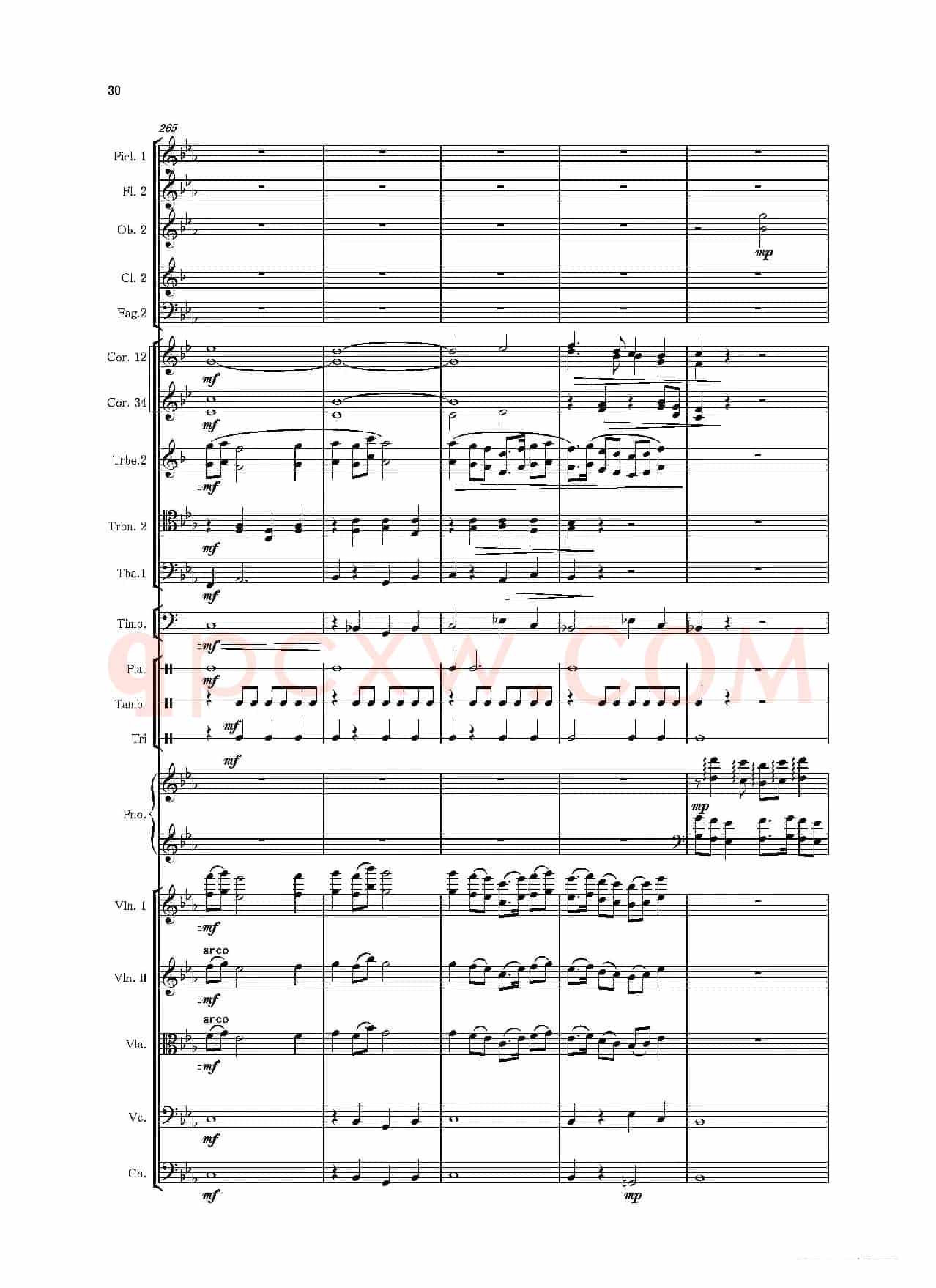 第二钢琴协奏曲（第一·二·三乐章）（管弦乐作品）