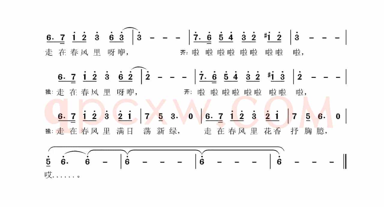 走在春风里（张国良词 张国良曲）