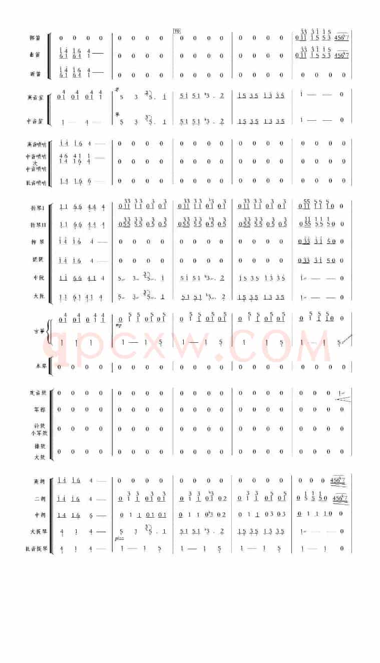 北京喜讯到边寨（总谱）