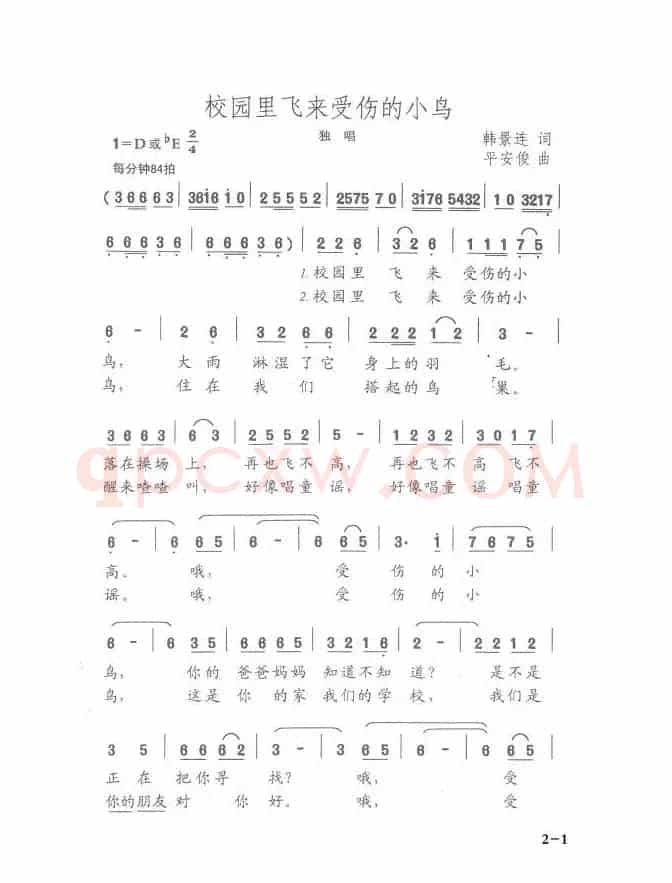 校园里飞来受伤的小鸟