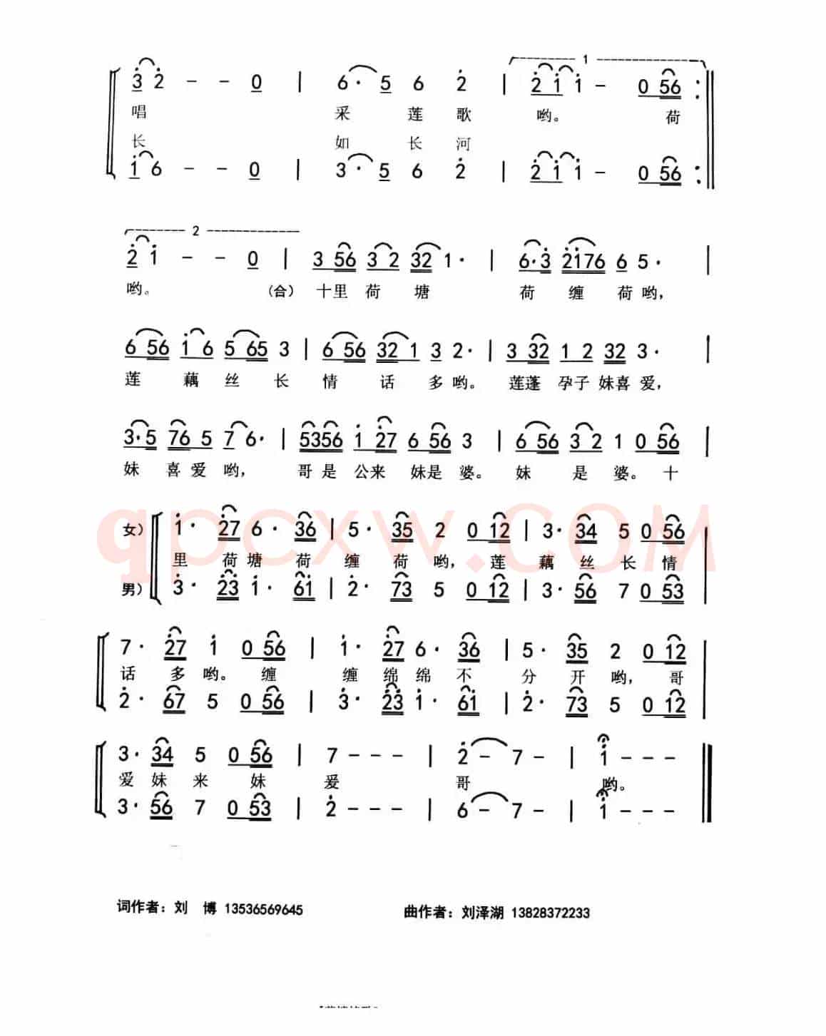 荷塘情歌（刘博 刘泽湖作品）