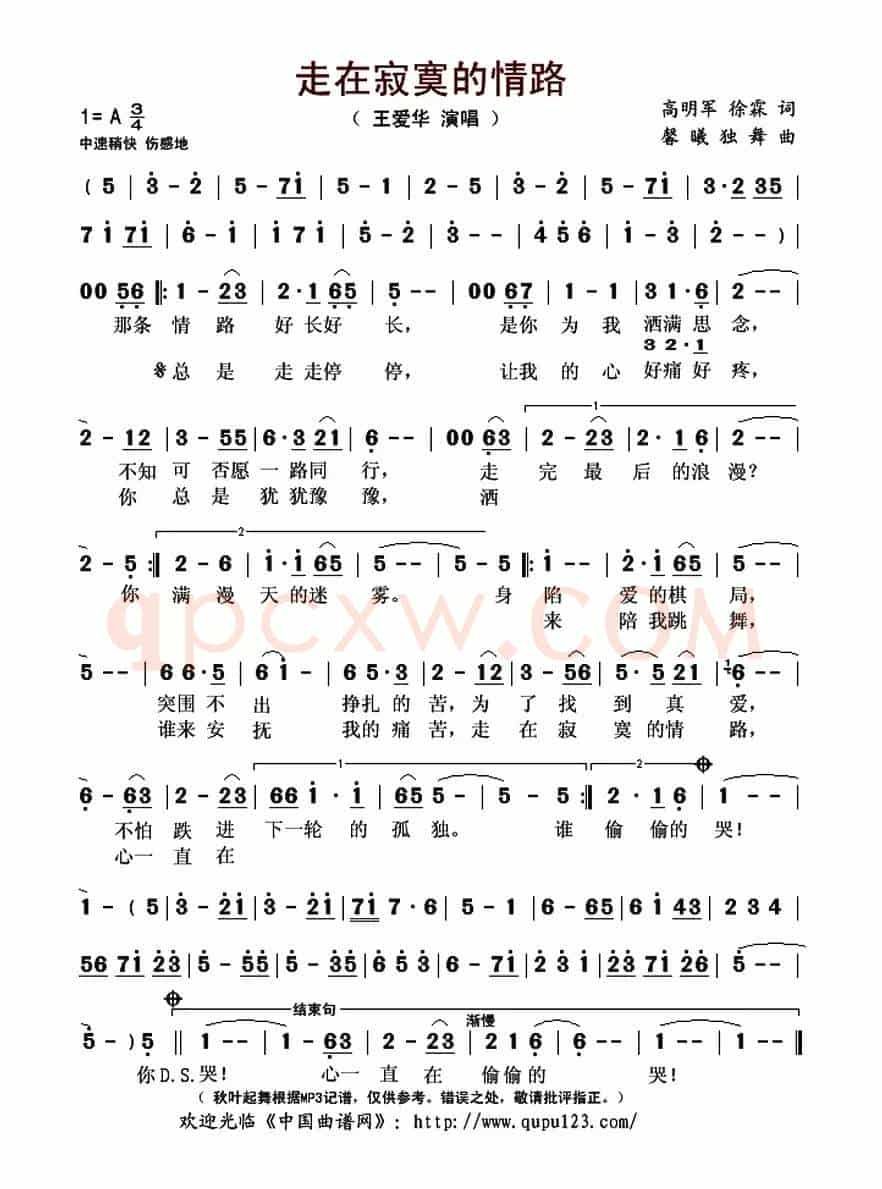走在寂寞的情路