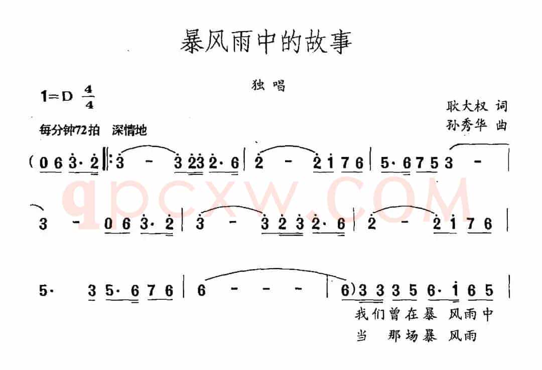 暴风雨中的故事（耿大权词 孙秀华曲）