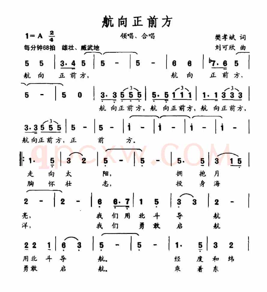 航向正前方