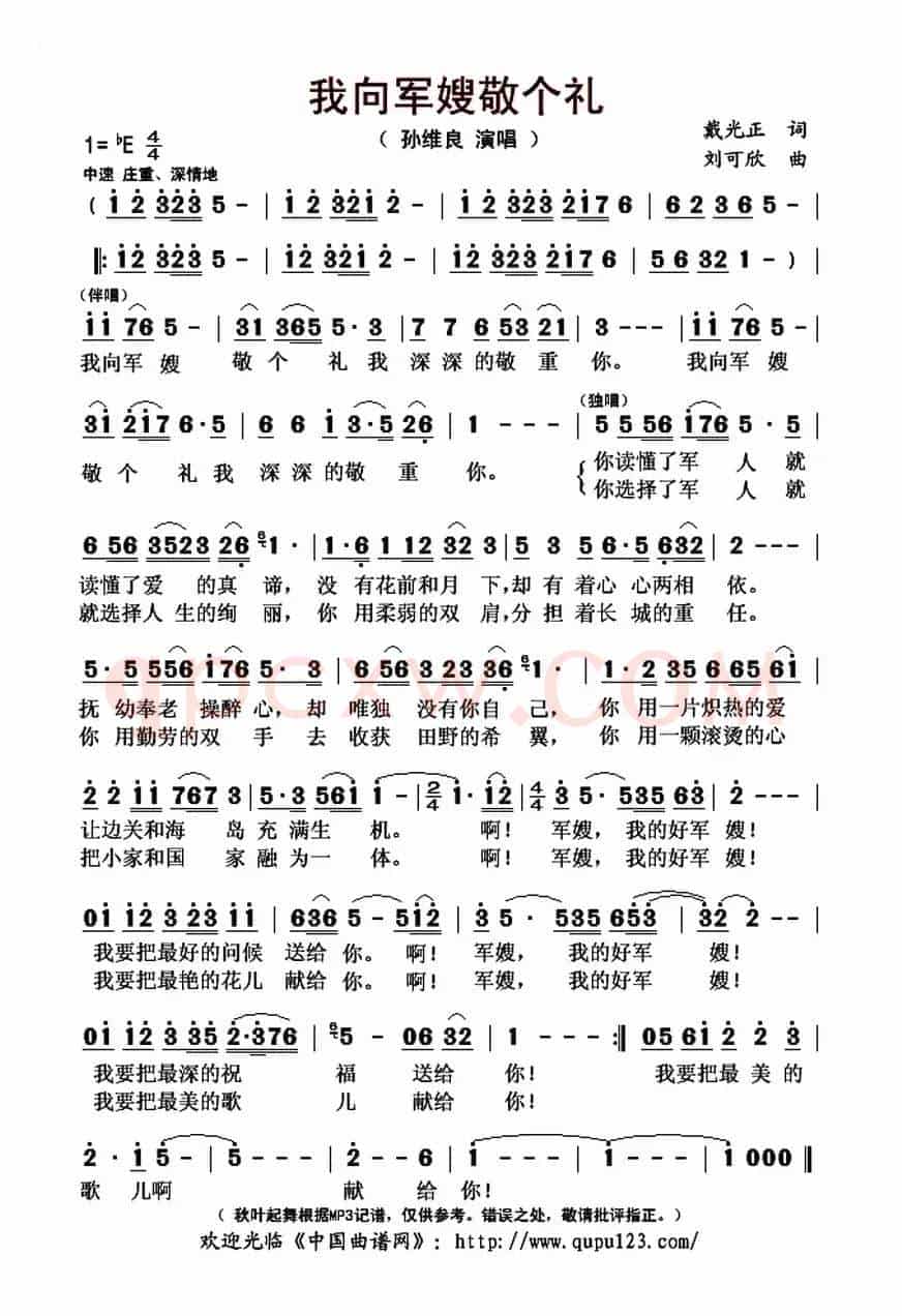 我向军嫂敬个礼