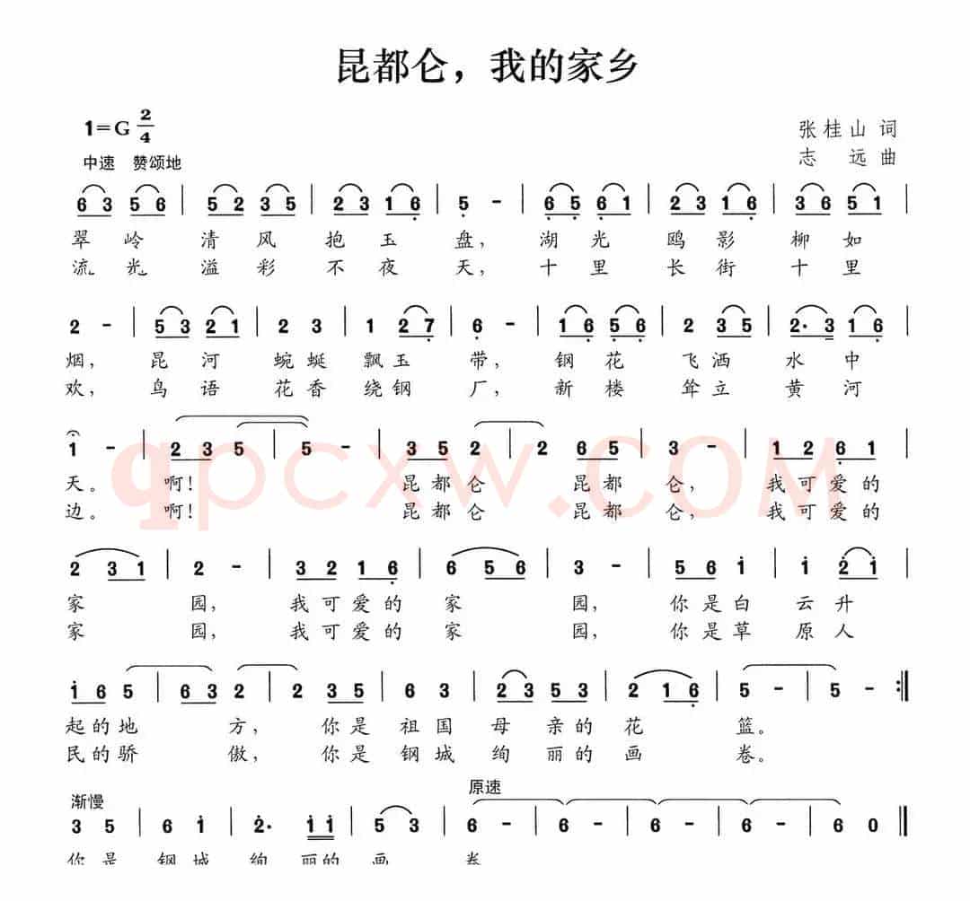 昆都仑，我的家乡（张桂山词 志远曲）