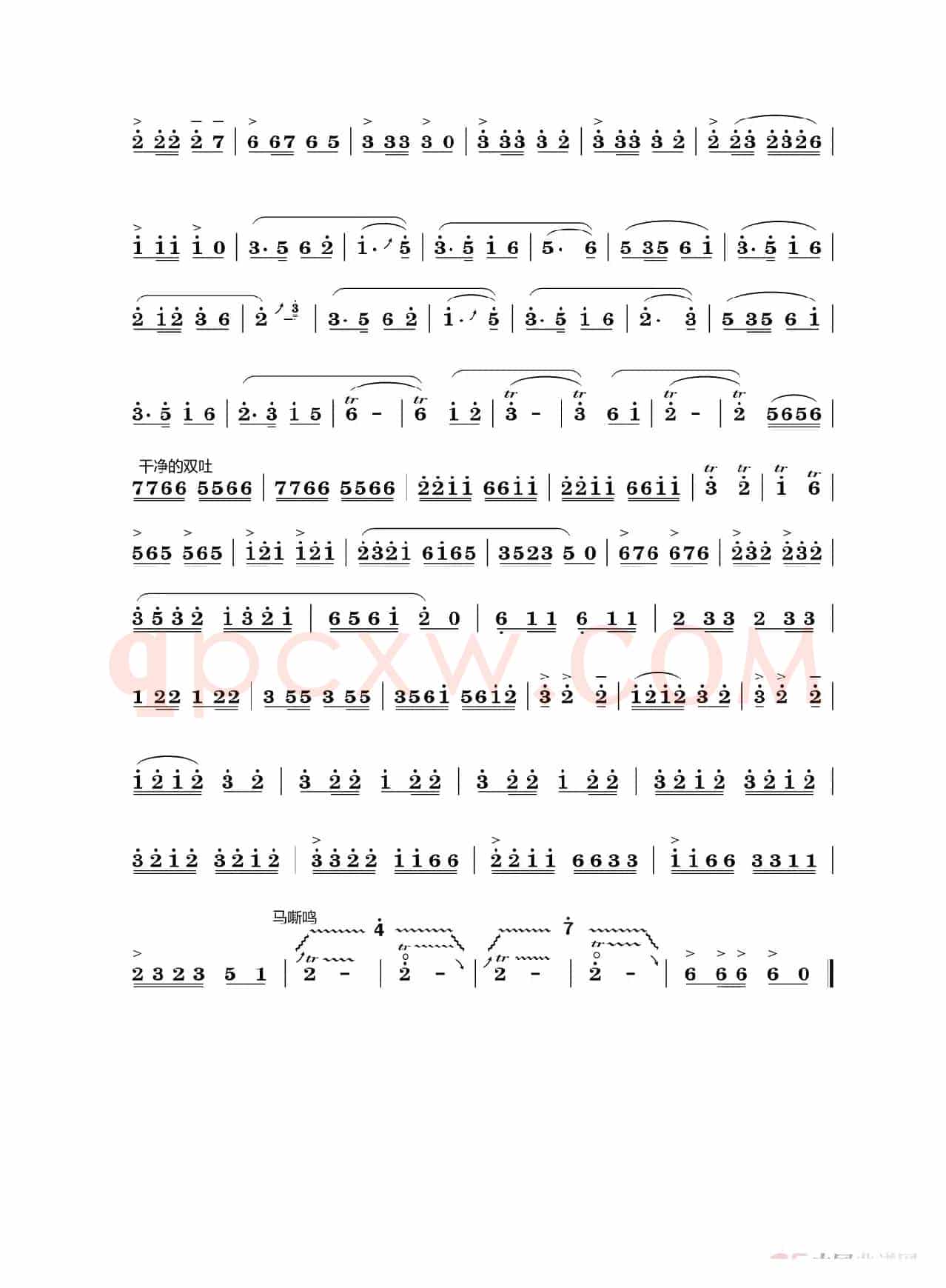 塞上铁骑（笛子独奏曲）