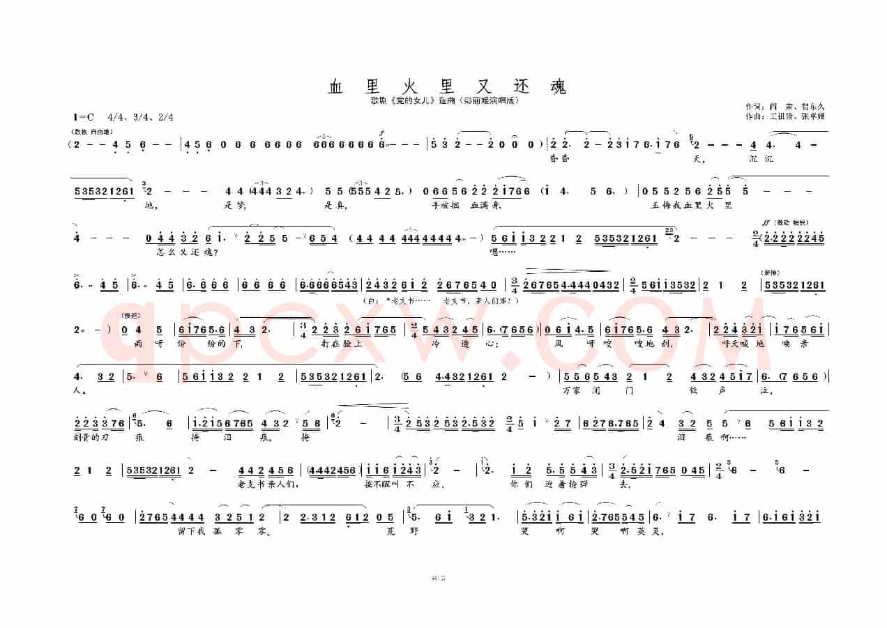 血里火里又还魂①（歌剧选曲）