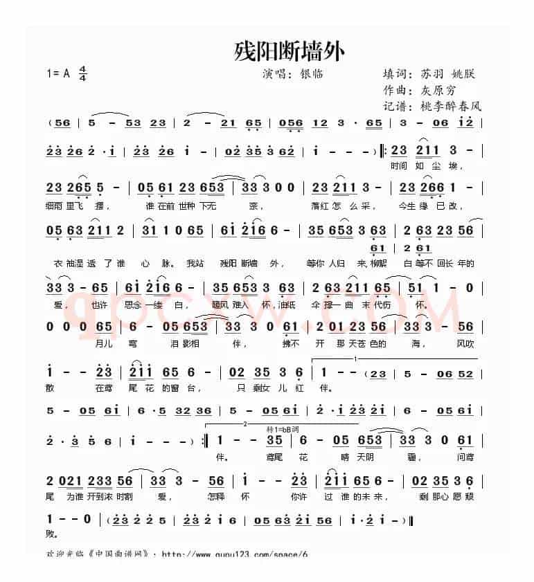 残阳断墙外
