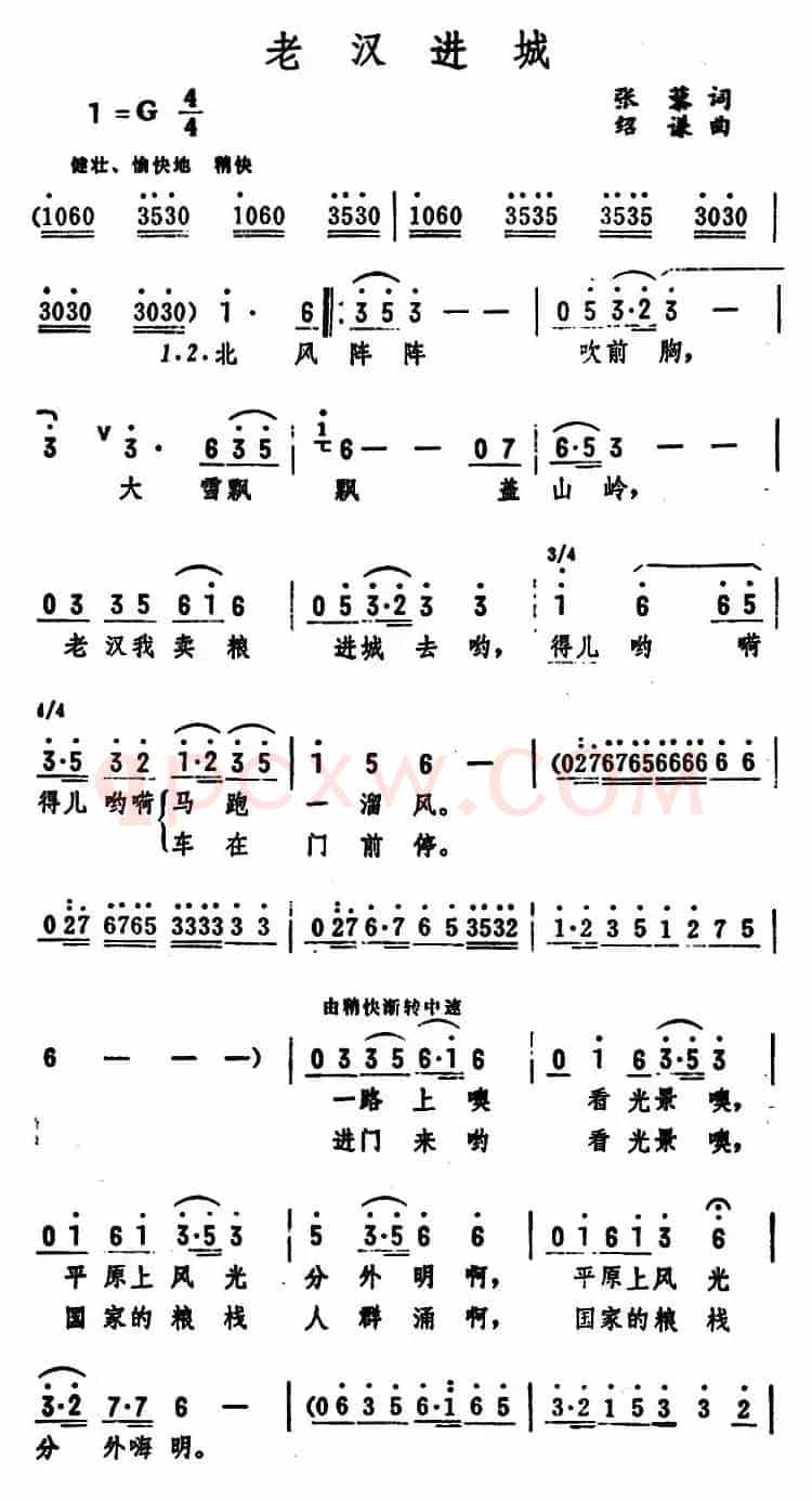 老汉进城 