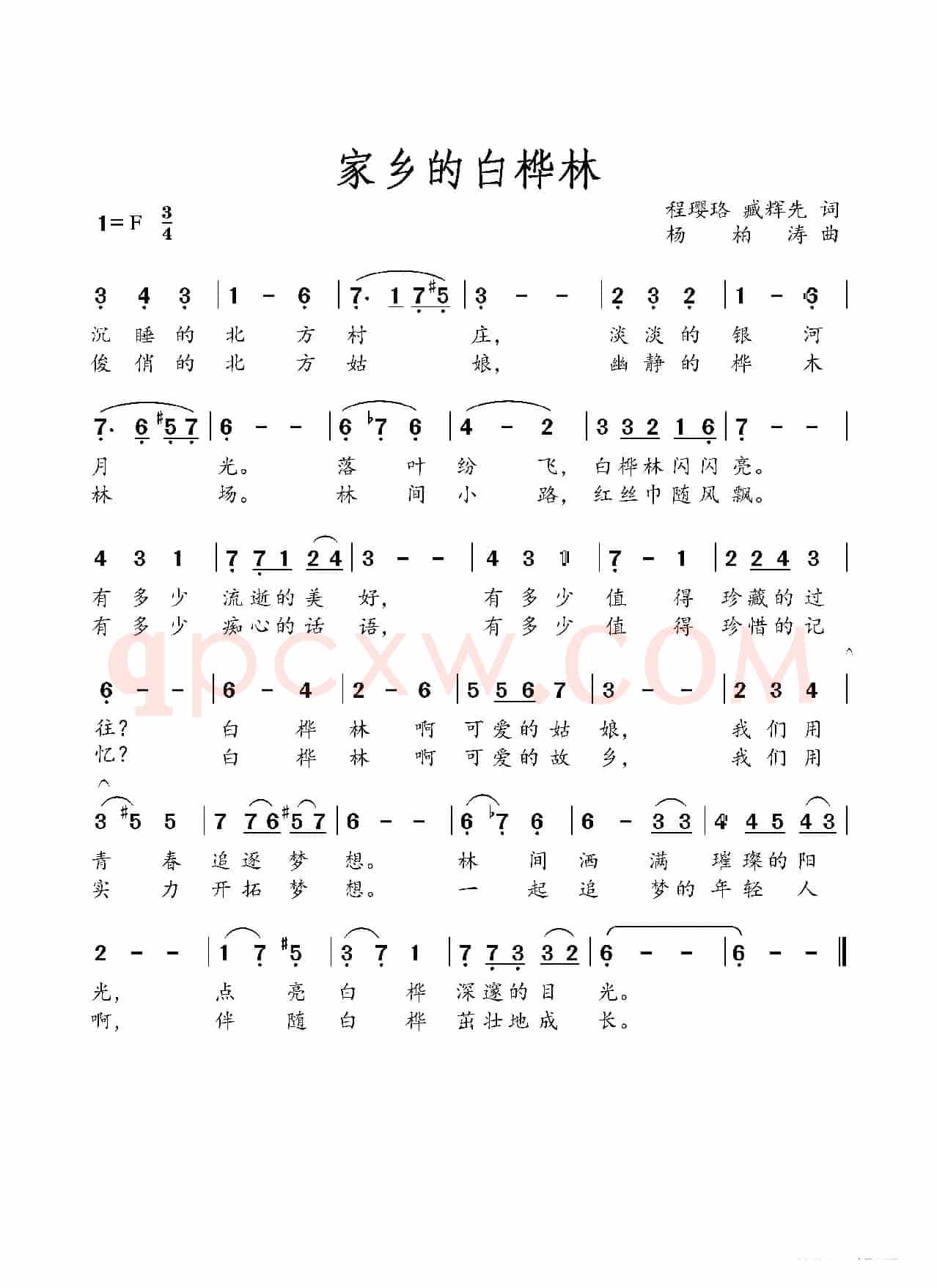家乡的白桦林（独 唱）