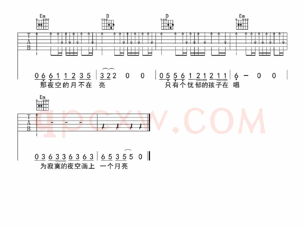 画（吉他六线谱）