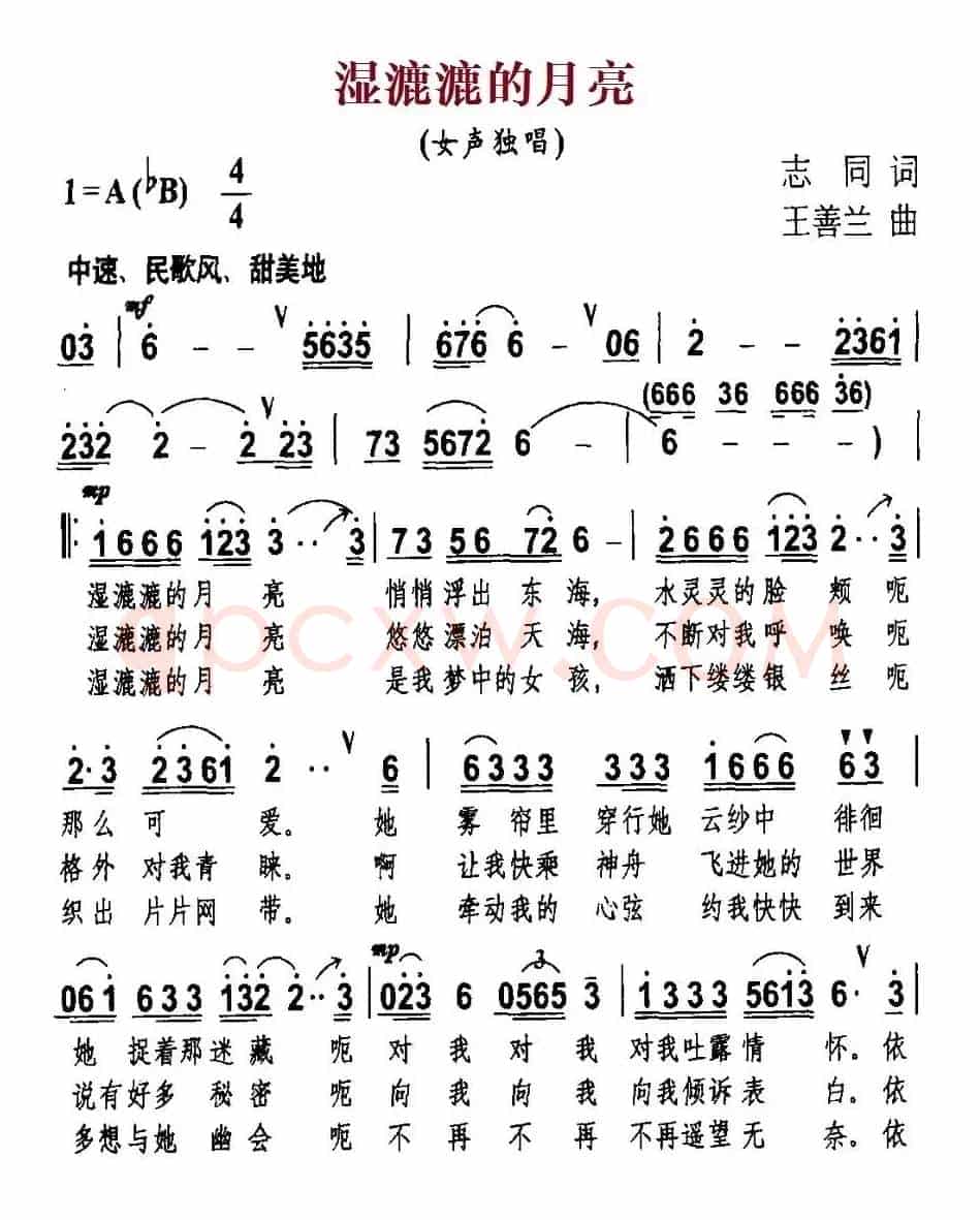 湿漉漉的月亮