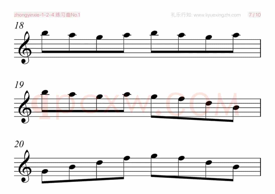 沃尔法特练习曲No.1（小提琴）