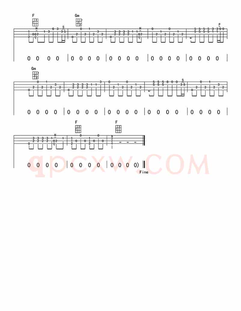 滴答（ukulele四线谱）