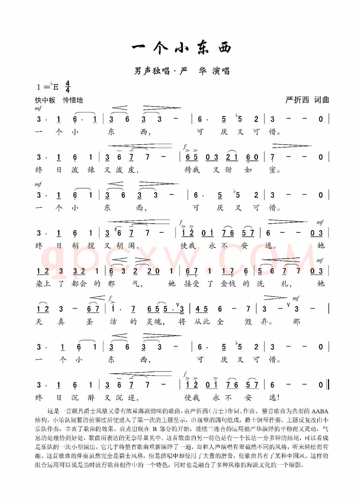 一个小东西
