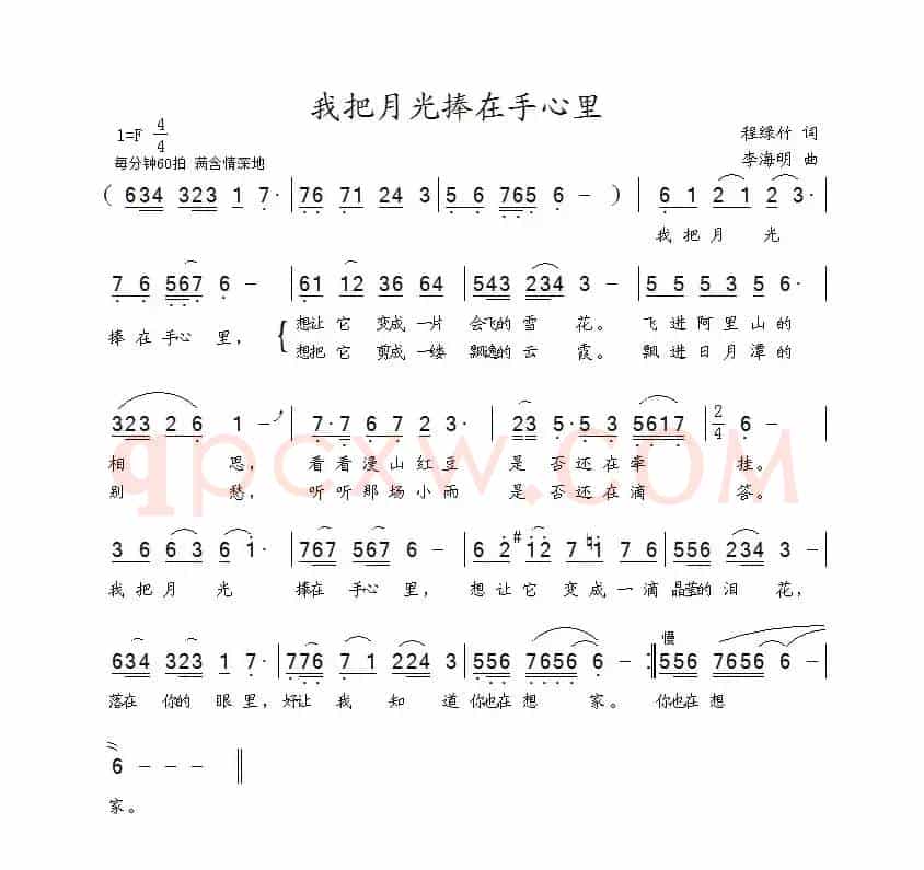 我把月光捧在手心里