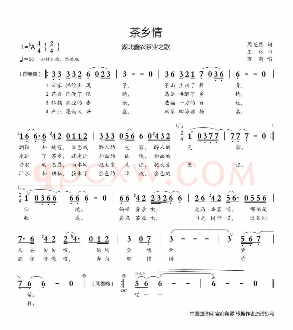茶乡情（湖北鑫农茶业之歌）