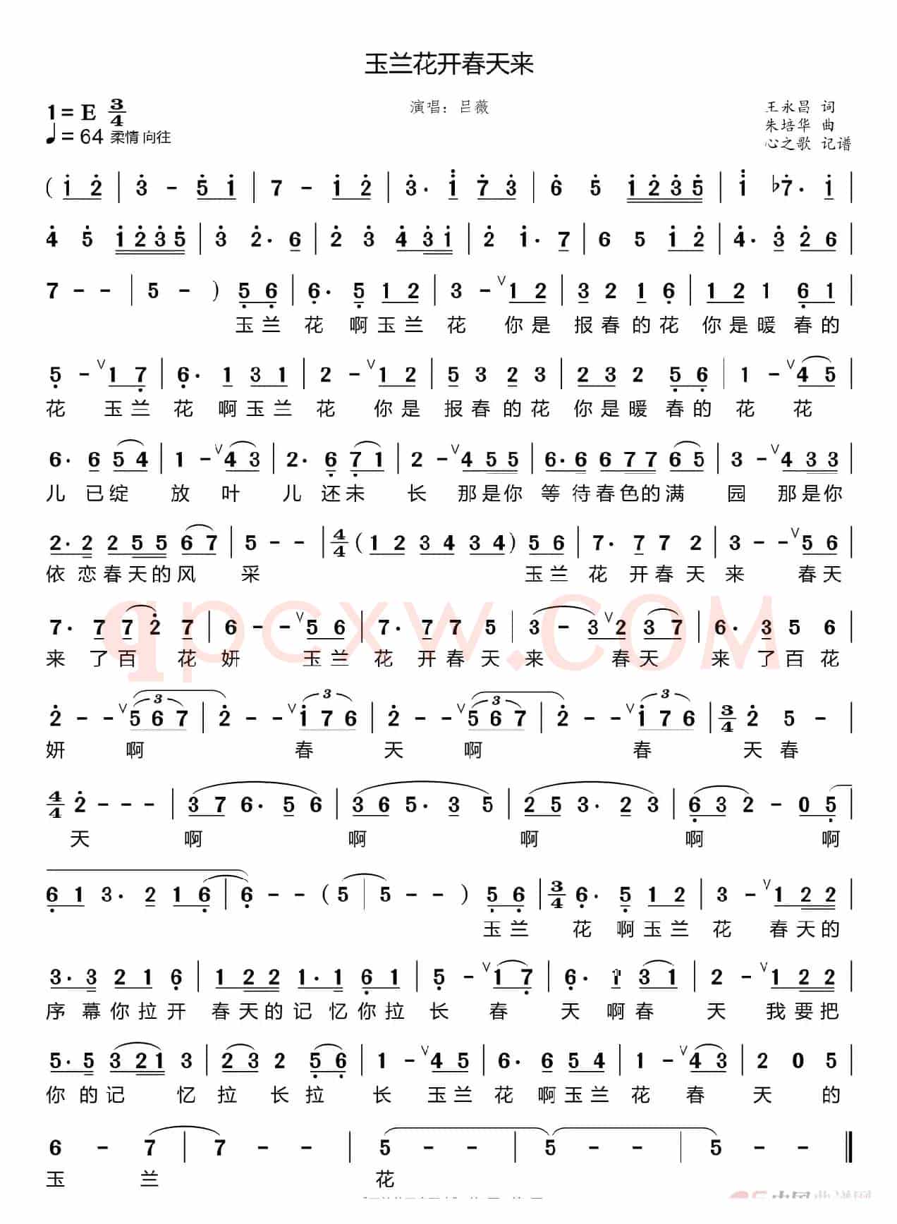 玉兰花开春天来（吕薇）