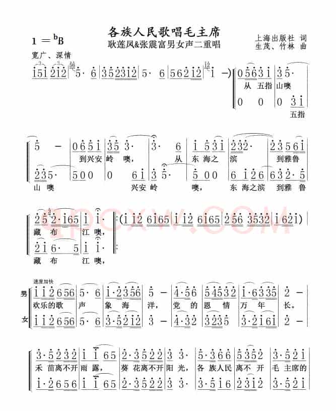 各族人民歌唱毛主席１－２