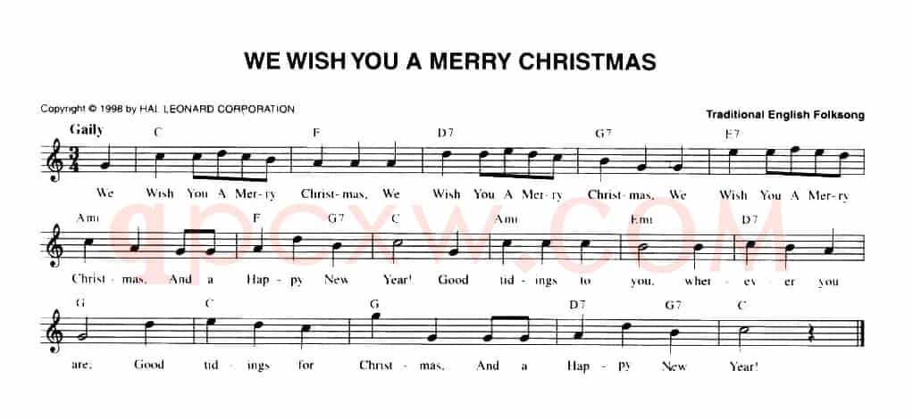 WE WISH YOU MERRY CHRISTMAS