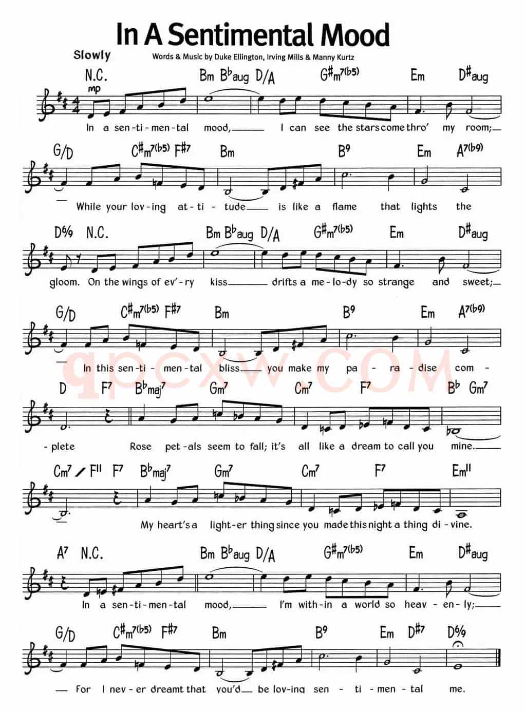 蓝调音乐：In A Sentimental Mood