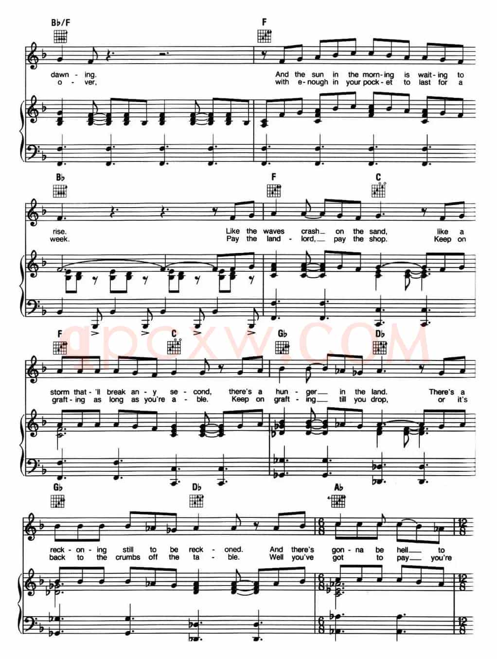 At the End of the Day (音乐剧《悲惨世界》(Les Miserables)选曲、正谱 )