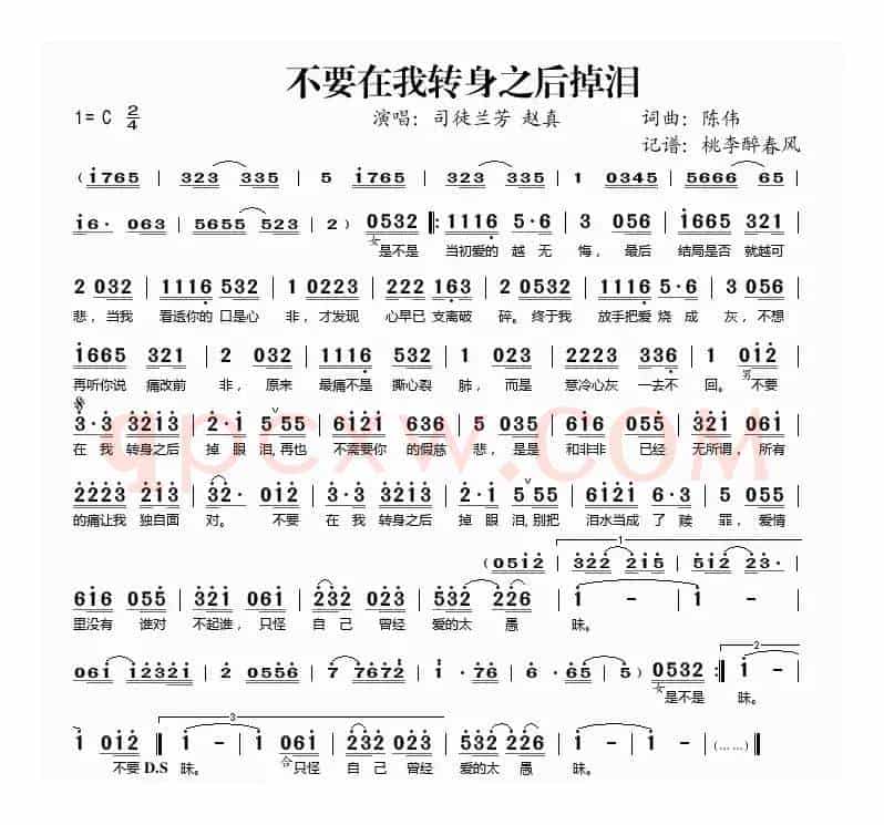 不要在我转身之后掉泪