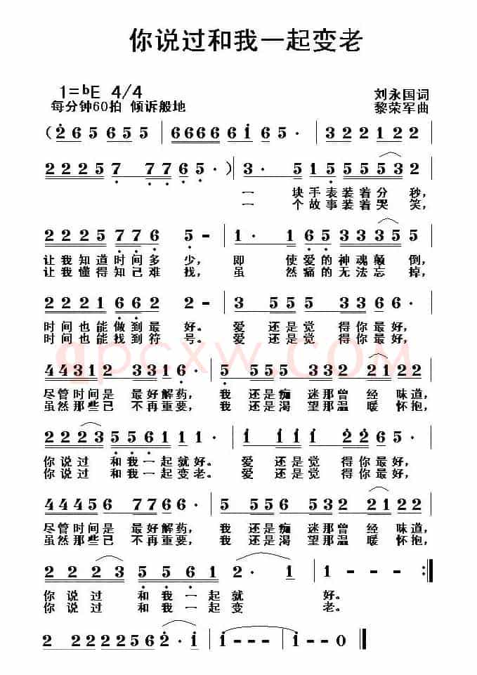你说过和我一起变老
