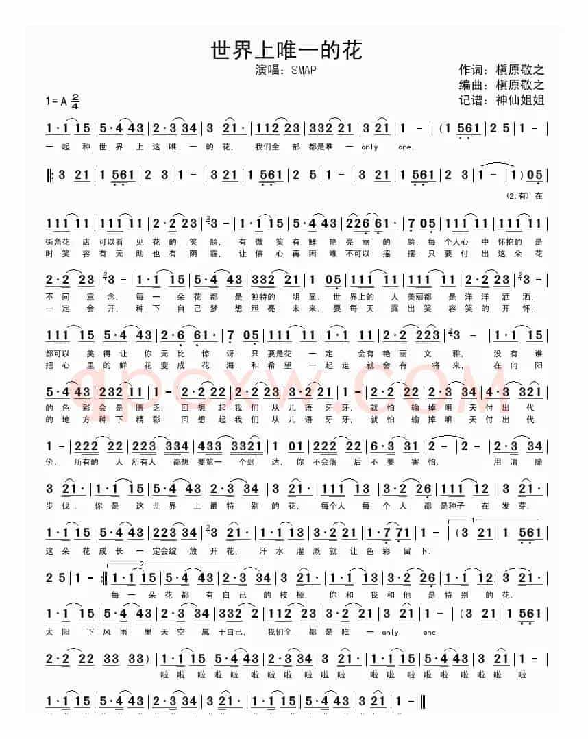 世界上唯一的花