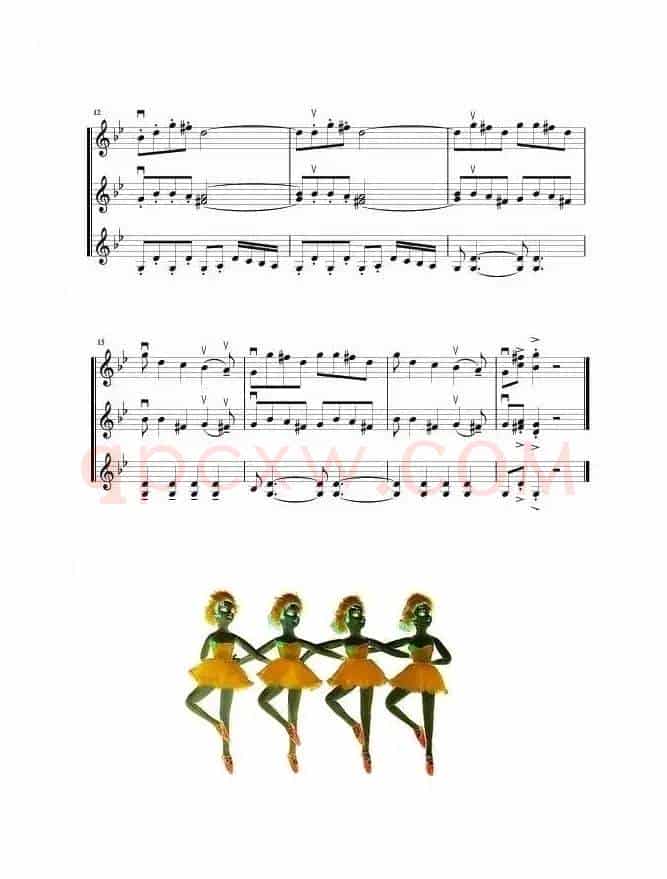 四只小天鹅舞曲（ 小提琴三重奏）