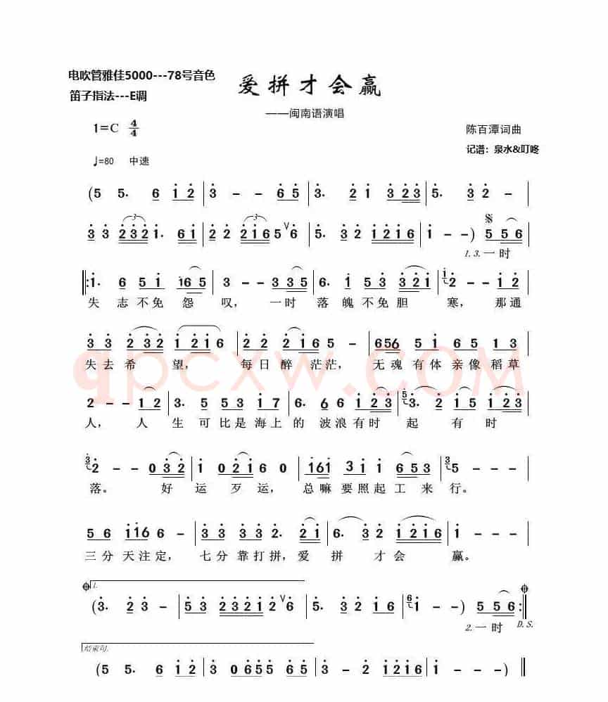爱拼才会赢（电吹管）