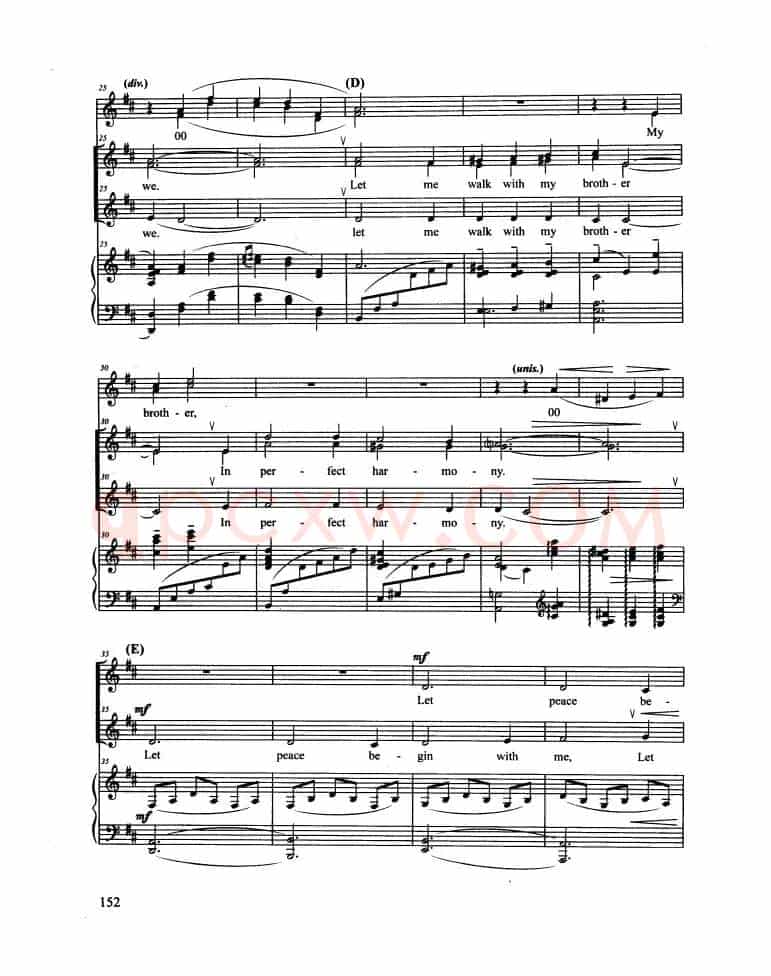 Let There Be Peace on Earth（合唱 正谱）