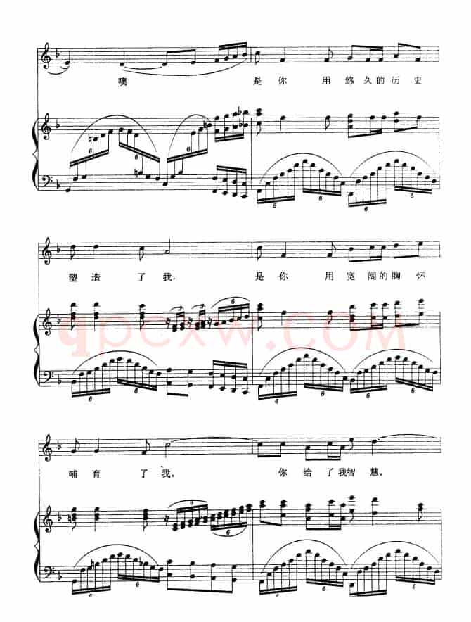 中国，我属于你（凯传词 张玉晶曲、正谱）