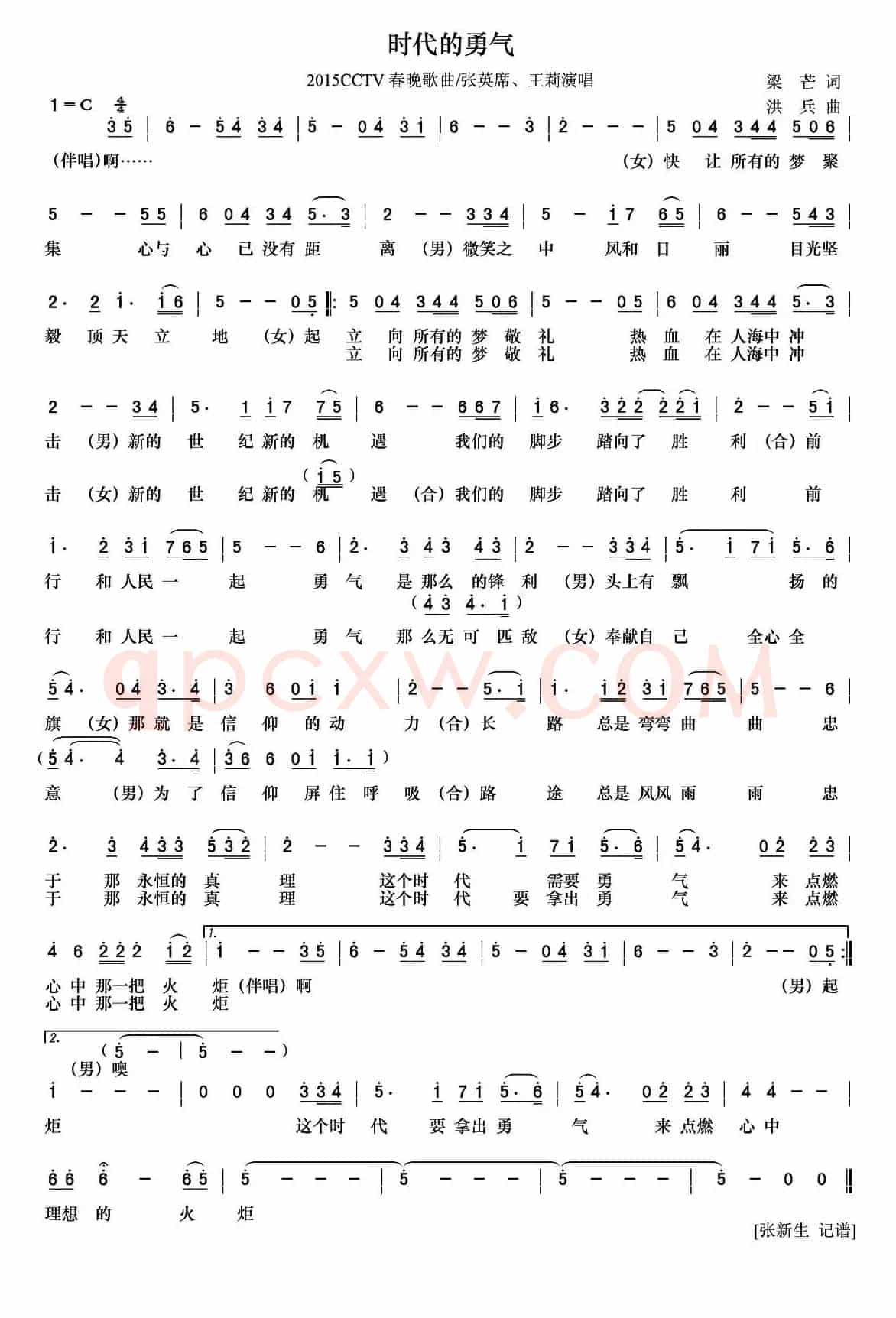 时代的勇气（2015年央视春晚歌曲）