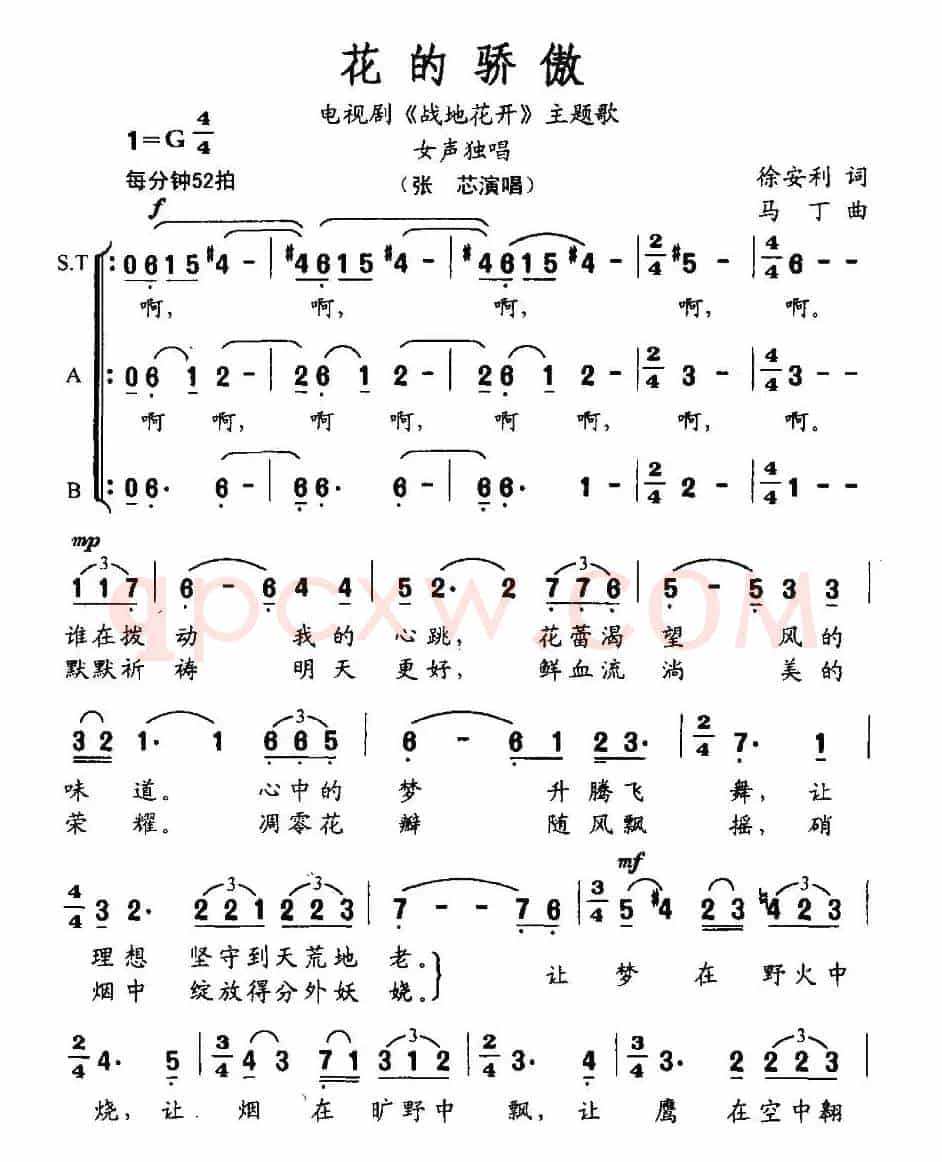 花的骄傲（电视剧《战地花开》主题歌）