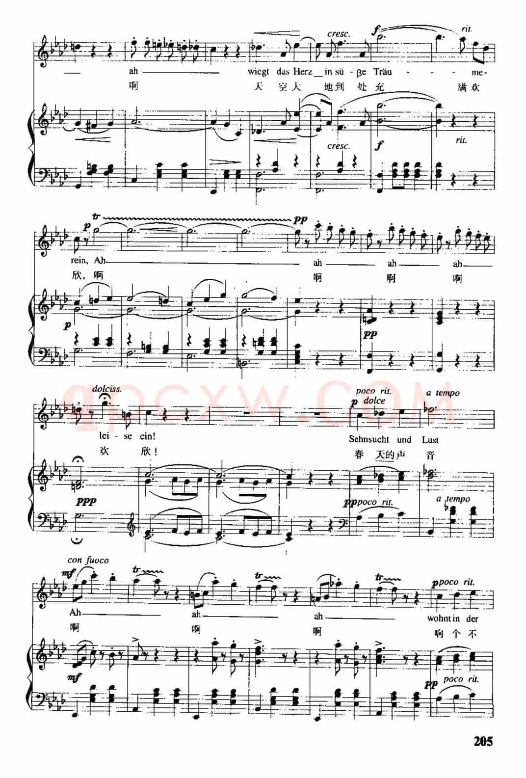 [奥]春之声圆舞曲（中外文对照、正谱）