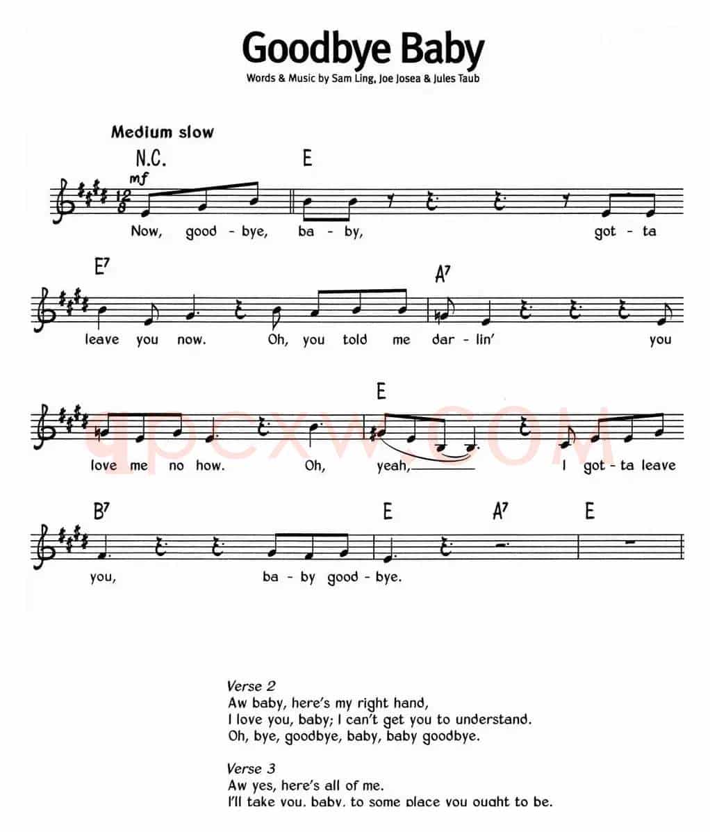 蓝调音乐：Goodbye Baby