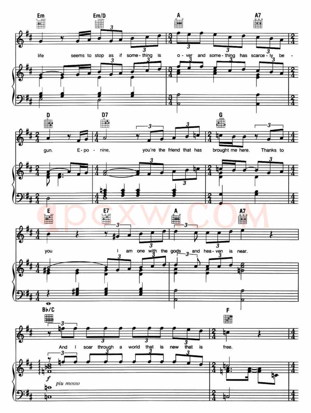 In My Life (音乐剧《悲惨世界》(Les Miserables)选曲、正谱 )