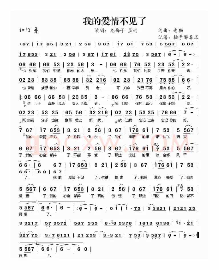 我的爱情不见了