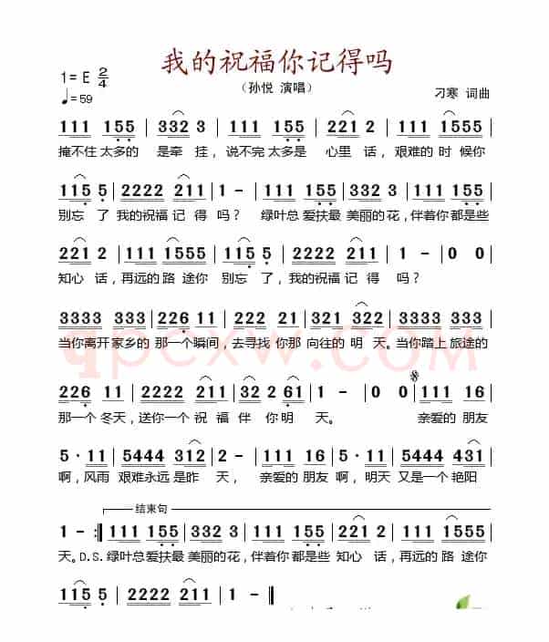 我的祝福你记得吗
