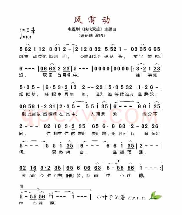 风雷动（电视剧《绝代双雄》主题曲）