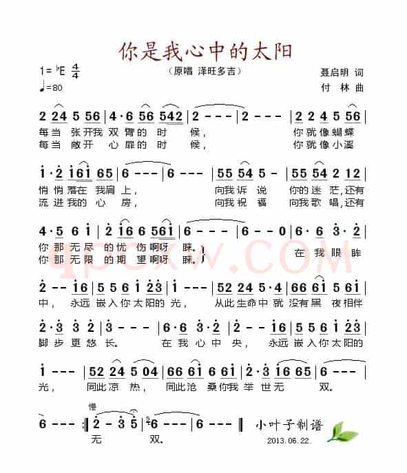 你是我心中的太阳